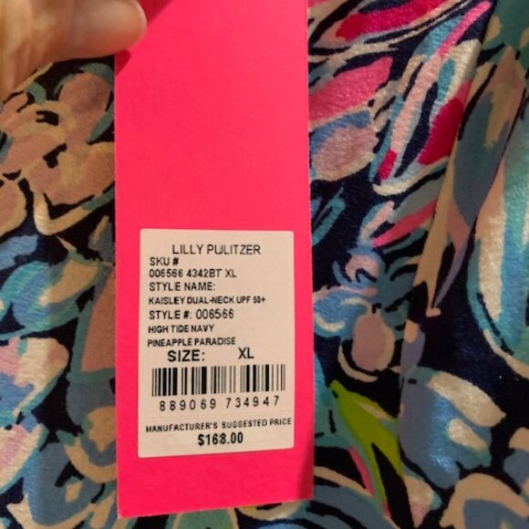 NWT Lilly Pulitzer Kaisley Dual -neck dress SPF 50+ Size XL - Picture 9 of 12